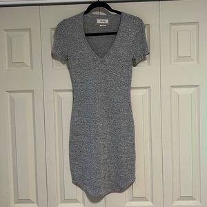 Aritzia grey tight mini dress